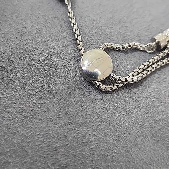 NEW EFFY 925 Sterling Silver Diamond Bolo Bracelet - Picture 2 of 3